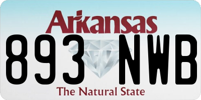 AR license plate 893NWB