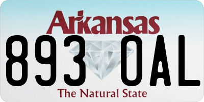 AR license plate 893OAL
