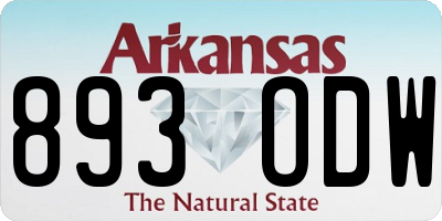 AR license plate 893ODW
