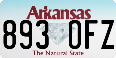 AR license plate 893OFZ
