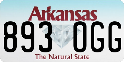 AR license plate 893OGG