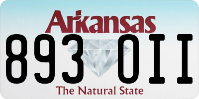 AR license plate 893OII