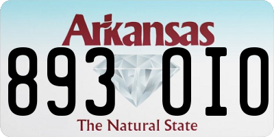 AR license plate 893OIO