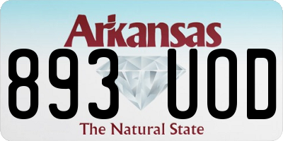 AR license plate 893UOD