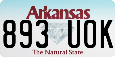 AR license plate 893UOK