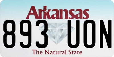 AR license plate 893UON