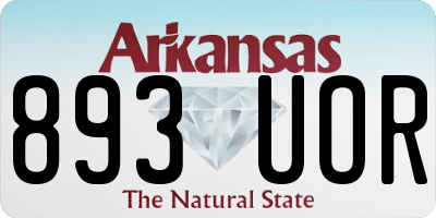 AR license plate 893UOR
