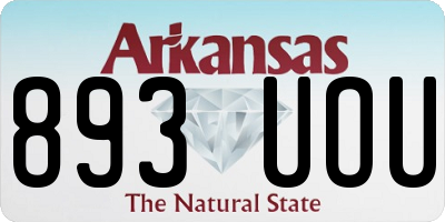 AR license plate 893UOU