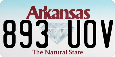 AR license plate 893UOV