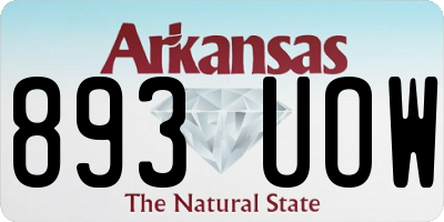 AR license plate 893UOW