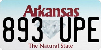 AR license plate 893UPE