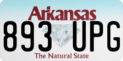 AR license plate 893UPG