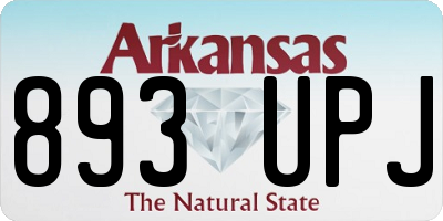 AR license plate 893UPJ