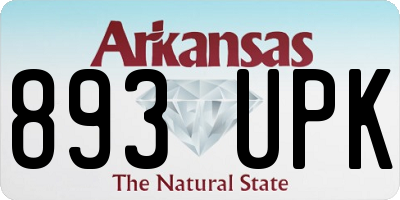 AR license plate 893UPK