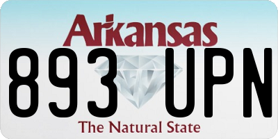 AR license plate 893UPN