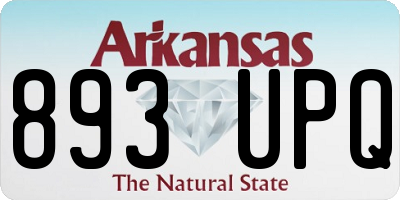 AR license plate 893UPQ