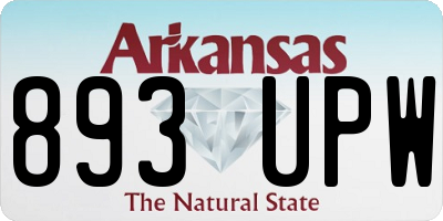 AR license plate 893UPW
