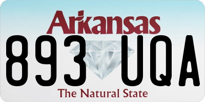 AR license plate 893UQA