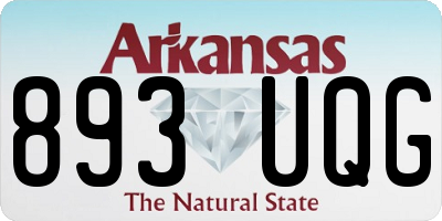 AR license plate 893UQG