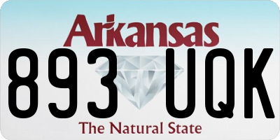 AR license plate 893UQK