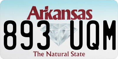 AR license plate 893UQM