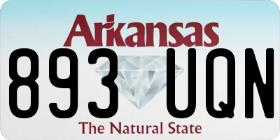 AR license plate 893UQN