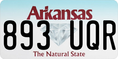AR license plate 893UQR