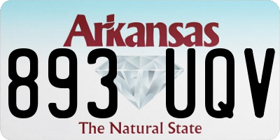 AR license plate 893UQV