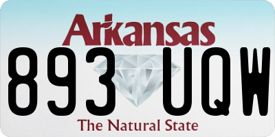 AR license plate 893UQW