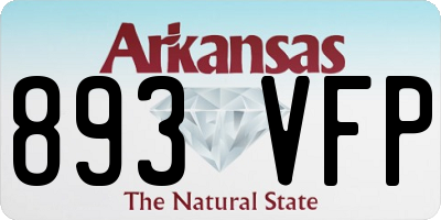 AR license plate 893VFP