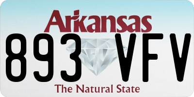 AR license plate 893VFV