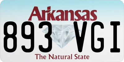 AR license plate 893VGI
