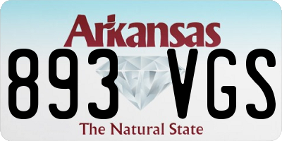 AR license plate 893VGS