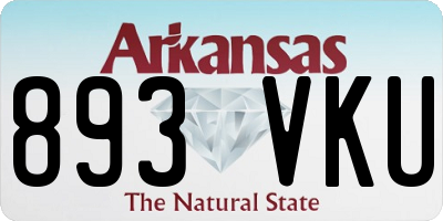 AR license plate 893VKU