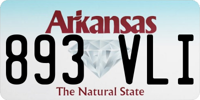 AR license plate 893VLI