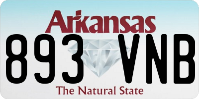 AR license plate 893VNB