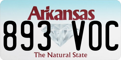 AR license plate 893VOC