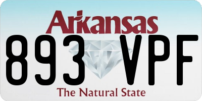 AR license plate 893VPF
