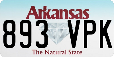 AR license plate 893VPK