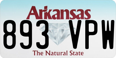 AR license plate 893VPW