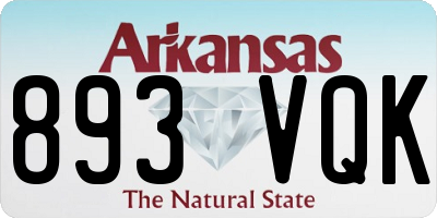 AR license plate 893VQK