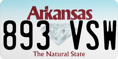 AR license plate 893VSW