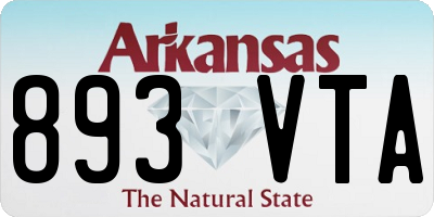 AR license plate 893VTA