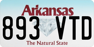 AR license plate 893VTD