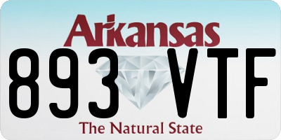 AR license plate 893VTF