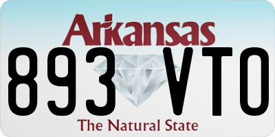 AR license plate 893VTO