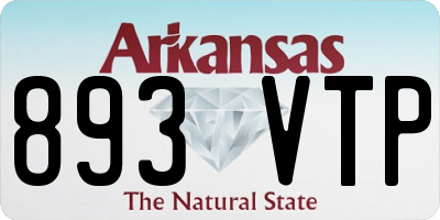 AR license plate 893VTP