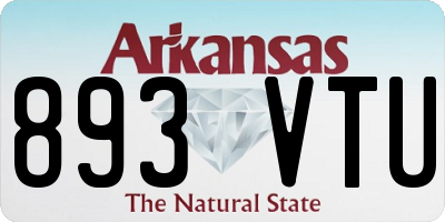 AR license plate 893VTU