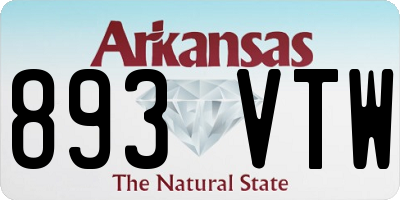 AR license plate 893VTW
