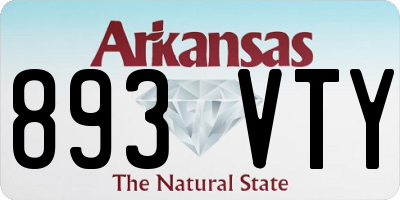 AR license plate 893VTY